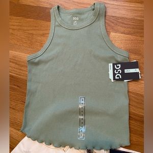DSG girls sage green ribbed tank size 10/12